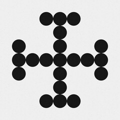 Abstract Cross Pattern Dots Logo generative computational art illustration