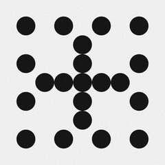 Abstract Cross Pattern Dots Logo generative computational art illustration