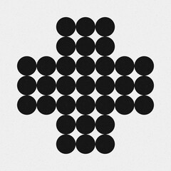 Abstract Cross Pattern Dots Logo generative computational art illustration