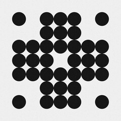 Abstract Cross Pattern Dots Logo generative computational art illustration