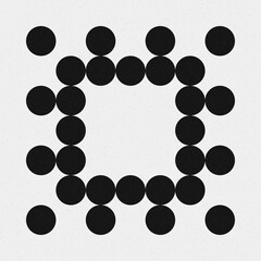Abstract Cross Pattern Dots Logo generative computational art illustration