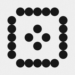 Abstract Cross Pattern Dots Logo generative computational art illustration