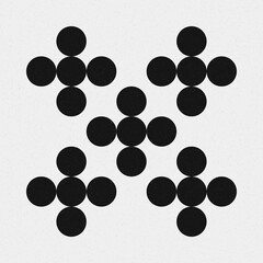 Abstract Cross Pattern Dots Logo generative computational art illustration