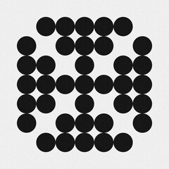 Abstract Cross Pattern Dots Logo generative computational art illustration