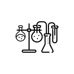 Obraz premium Medical Test tube Icon Vector Illustration.