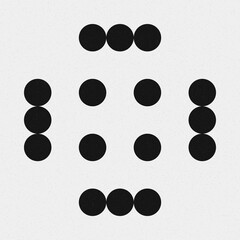 Abstract Cross Pattern Dots Logo generative computational art illustration