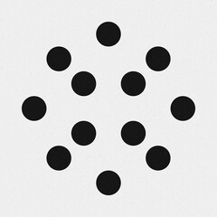 Abstract Cross Pattern Dots Logo generative computational art illustration