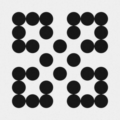Abstract Cross Pattern Dots Logo generative computational art illustration