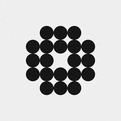 Abstract Cross Pattern Dots Logo generative computational art illustration