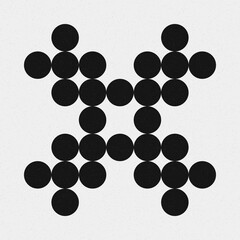 Abstract Cross Pattern Dots Logo generative computational art illustration