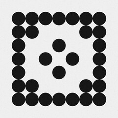 Abstract Cross Pattern Dots Logo generative computational art illustration