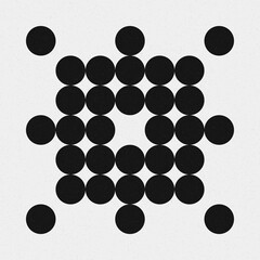 Abstract Cross Pattern Dots Logo generative computational art illustration