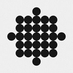 Abstract Cross Pattern Dots Logo generative computational art illustration