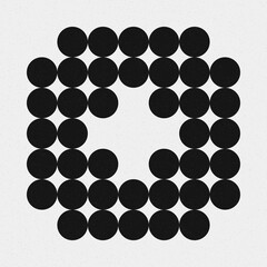 Abstract Cross Pattern Dots Logo generative computational art illustration