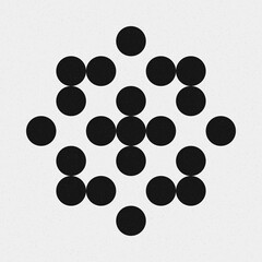 Abstract Cross Pattern Dots Logo generative computational art illustration