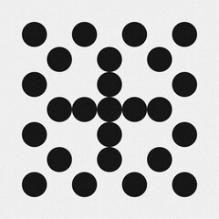 Abstract Cross Pattern Dots Logo generative computational art illustration
