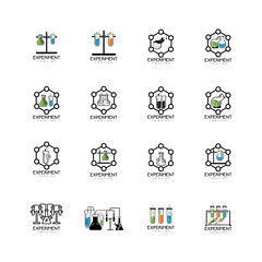  Medical Test tube Icon Vector Illustration.