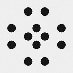 Abstract Cross Pattern Dots Logo generative computational art illustration