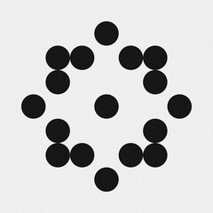 Abstract Cross Pattern Dots Logo generative computational art illustration