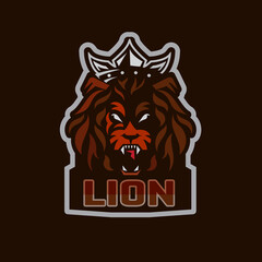 Lion Mascot Sport Style Logo. Vector illustration