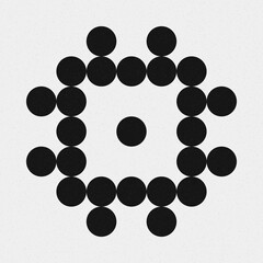 Abstract Cross Pattern Dots Logo generative computational art illustration