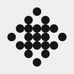 Abstract Cross Pattern Dots Logo generative computational art illustration