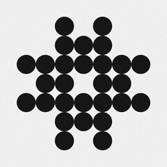Abstract Cross Pattern Dots Logo generative computational art illustration