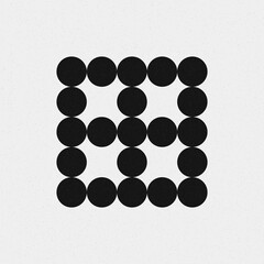 Abstract Cross Pattern Dots Logo generative computational art illustration