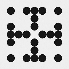 Abstract Cross Pattern Dots Logo generative computational art illustration