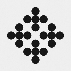 Abstract Cross Pattern Dots Logo generative computational art illustration