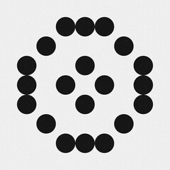 Abstract Cross Pattern Dots Logo generative computational art illustration
