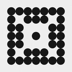 Abstract Cross Pattern Dots Logo generative computational art illustration