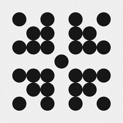 Abstract Cross Pattern Dots Logo generative computational art illustration