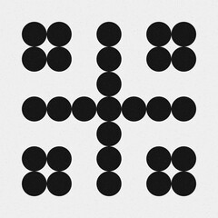 Abstract Cross Pattern Dots Logo generative computational art illustration