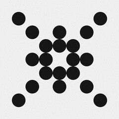Abstract Cross Pattern Dots Logo generative computational art illustration