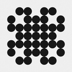 Abstract Cross Pattern Dots Logo generative computational art illustration