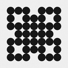 Abstract Cross Pattern Dots Logo generative computational art illustration