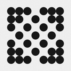 Abstract Cross Pattern Dots Logo generative computational art illustration