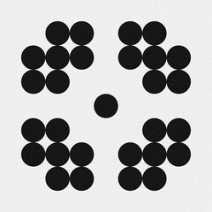 Abstract Cross Pattern Dots Logo generative computational art illustration