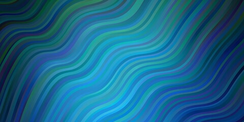 Obraz premium Light Blue, Green vector texture with curves. Brand new colorful illustration with bent lines. Best design for your posters, banners.