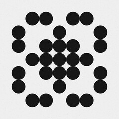 Abstract Cross Pattern Dots Logo generative computational art illustration