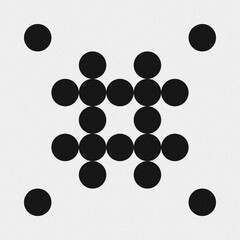 Abstract Cross Pattern Dots Logo generative computational art illustration