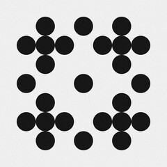 Abstract Cross Pattern Dots Logo generative computational art illustration