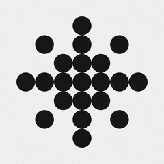 Abstract Cross Pattern Dots Logo generative computational art illustration