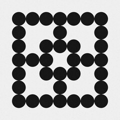 Abstract Cross Pattern Dots Logo generative computational art illustration