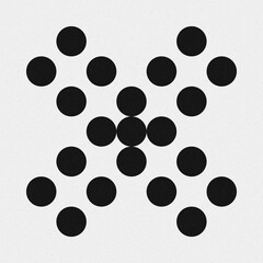 Abstract Cross Pattern Dots Logo generative computational art illustration