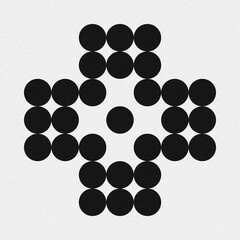 Abstract Cross Pattern Dots Logo generative computational art illustration