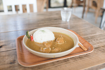 カレーライス　来間島カフェ　宮古島観光　沖縄