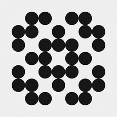 Abstract Cross Pattern Dots Logo generative computational art illustration