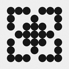 Abstract Cross Pattern Dots Logo generative computational art illustration